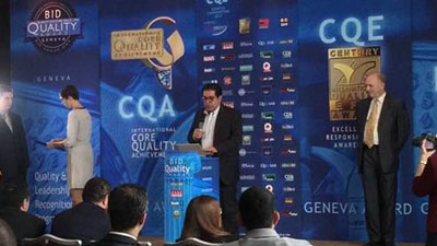 Entrega del Premio BID Quality. Ginebra - Suiza 2017